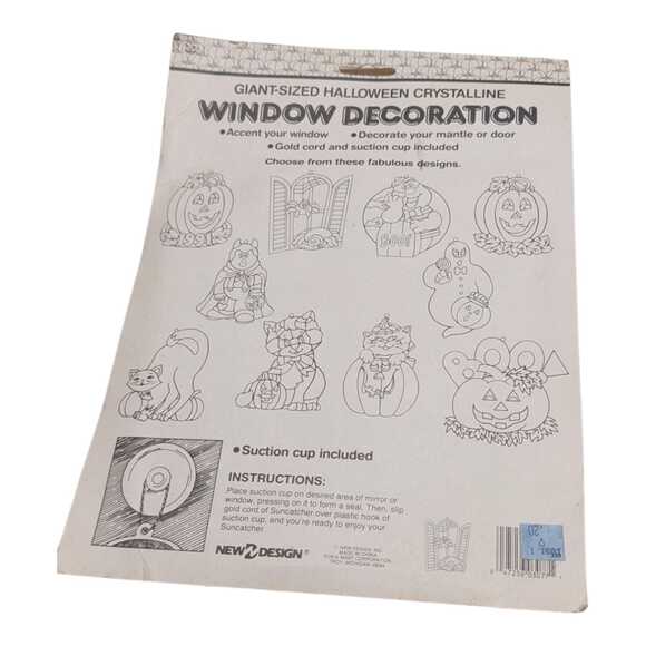 Vintage Giant Halloween Spider Suncatcher Crystalline‎ Window Hanging Decoration - Picture 2 of 2